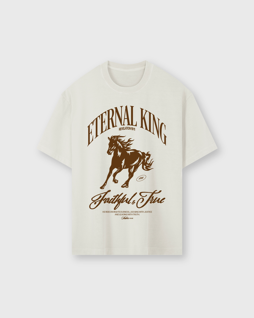 Eternal King Vintage White Oversized Tee | Salm House®