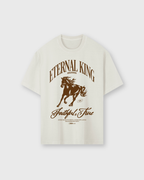 Eternal King Vintage White Oversized Tee | Salm House®