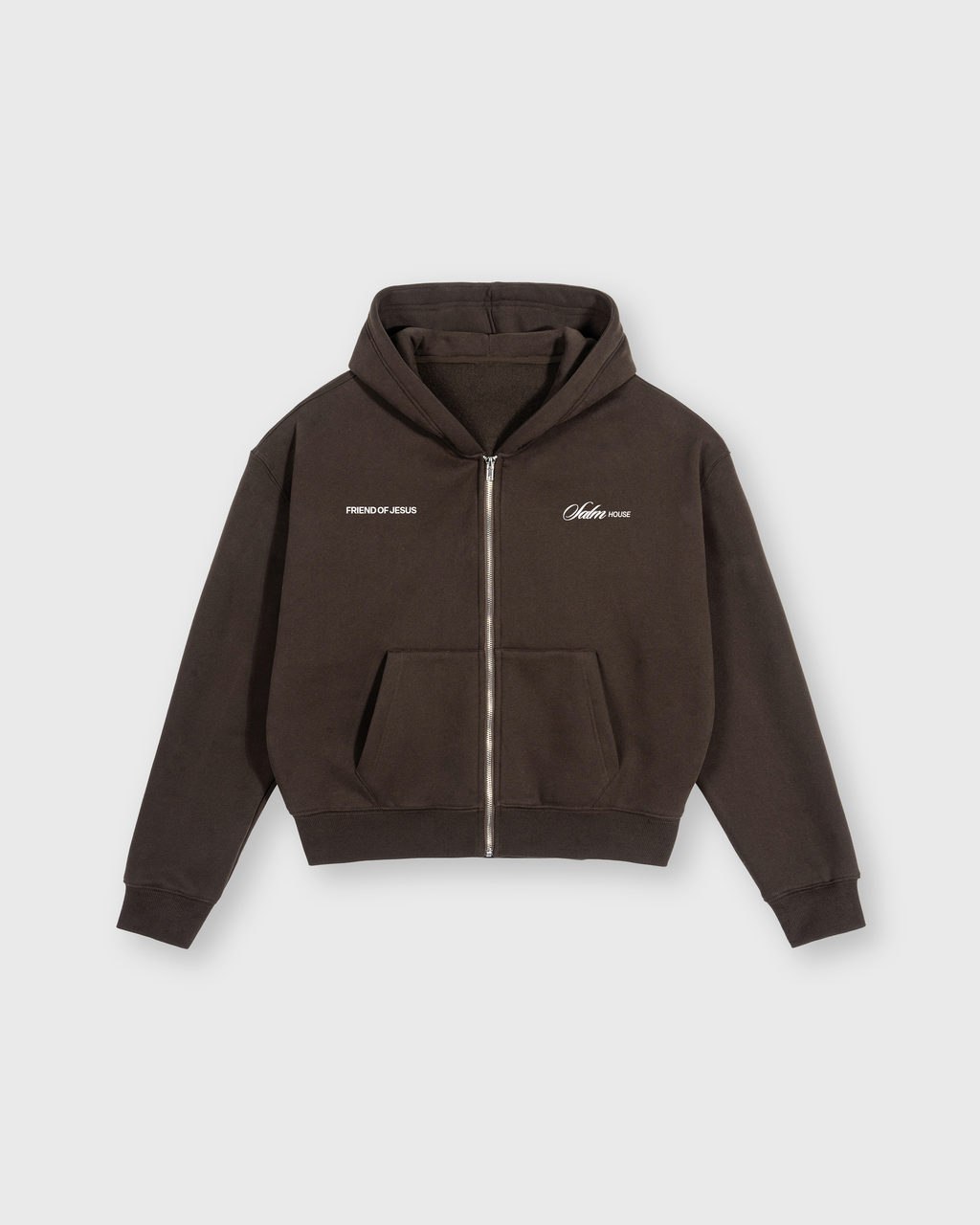 Friend of Jesus Zip-Up Boxy Hoodie | Salm House®