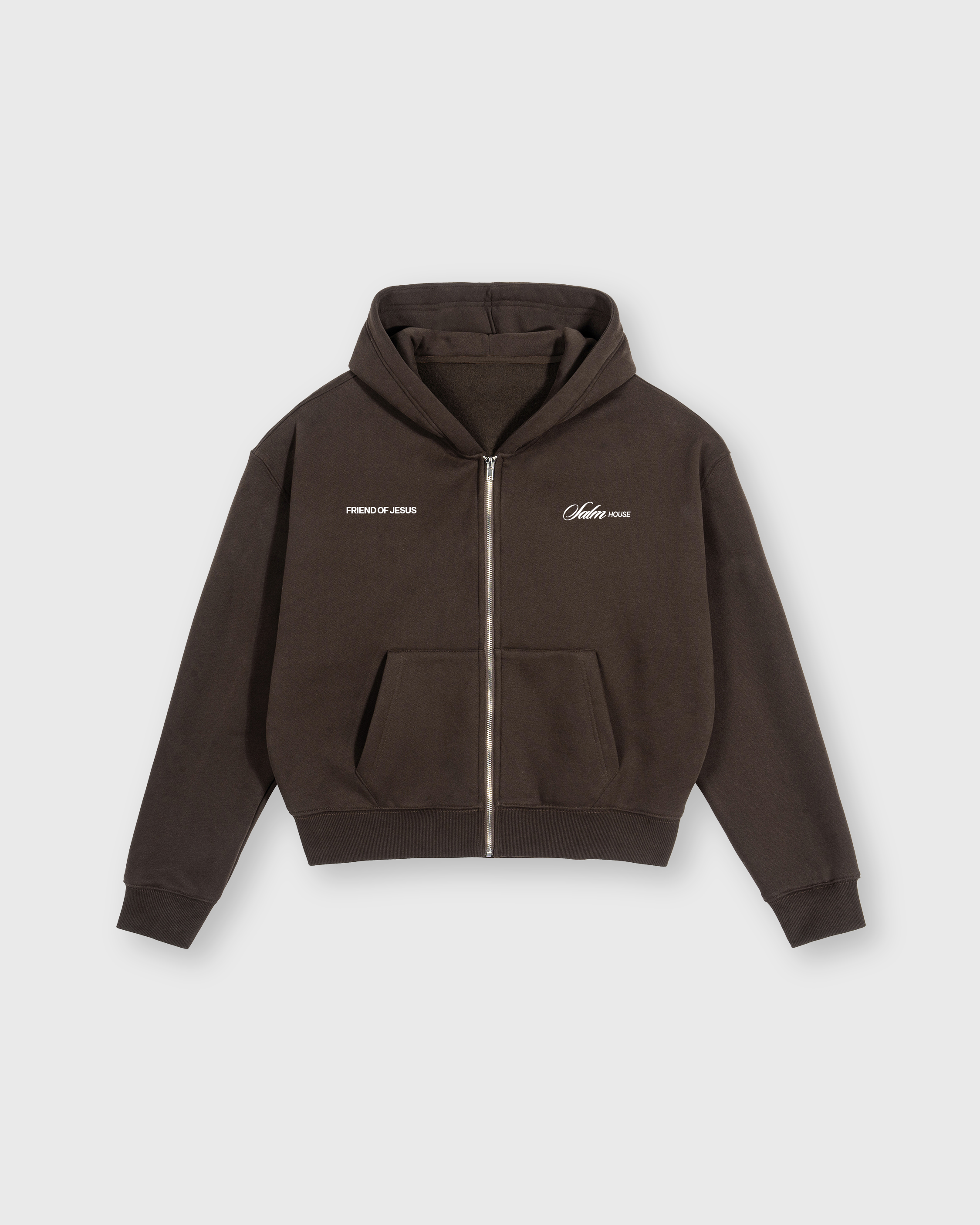 Friend of Jesus Zip-Up Boxy Hoodie | Salm House®