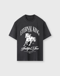 Eternal King Vintage Black Oversized Tee | Salm House®