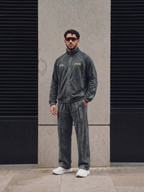 Spirit Soul Body Vintage Wash Wide Leg Mesh Sweatpants | Salm House®