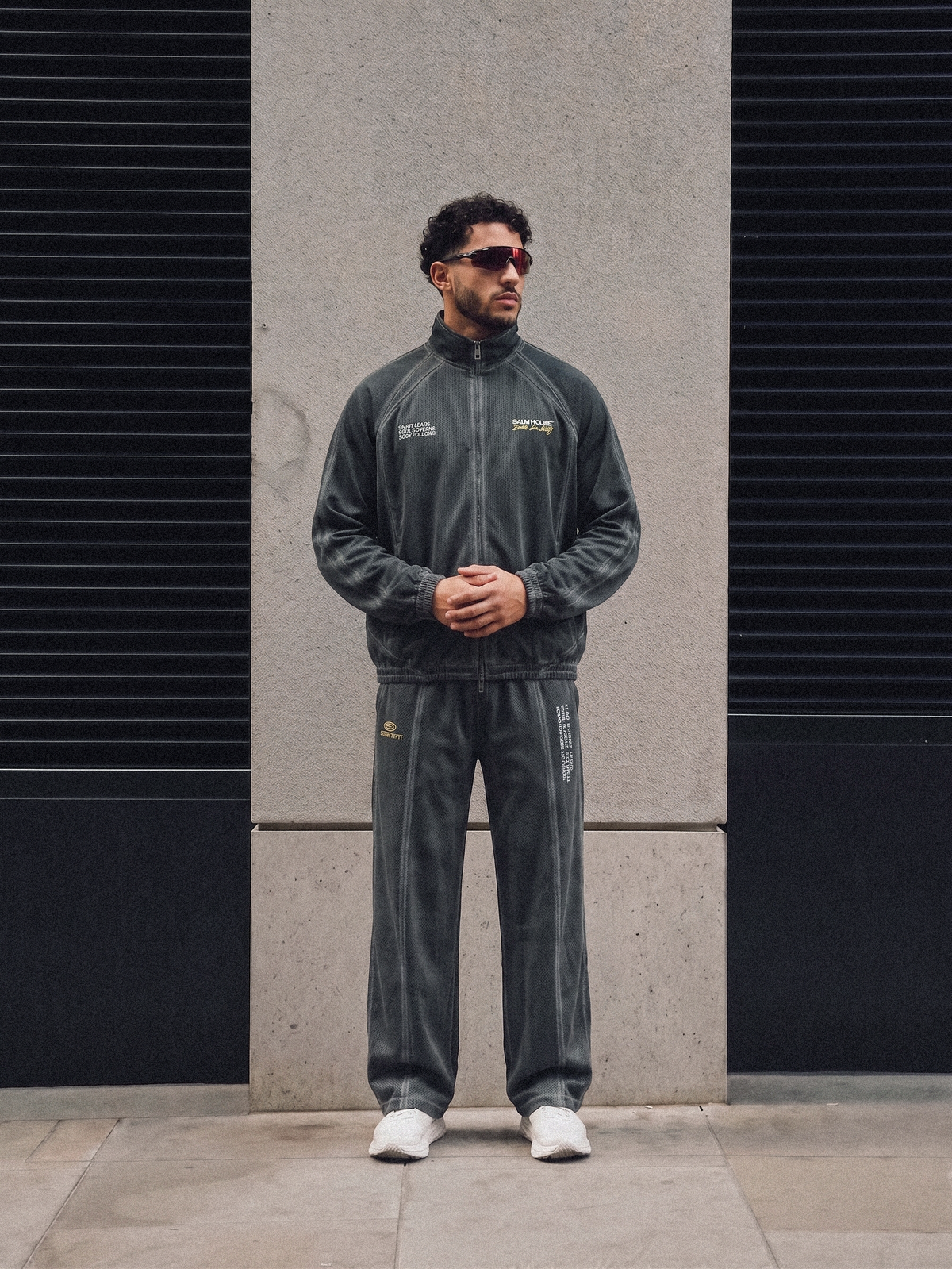 Spirit Soul Body Vintage Wash Wide Leg Mesh Sweatpants | Salm House®