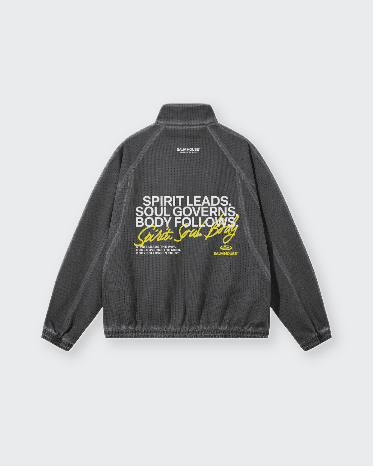 Spirit Soul Body Vintage Wash Full Zip Mesh Jacket | Salm House®