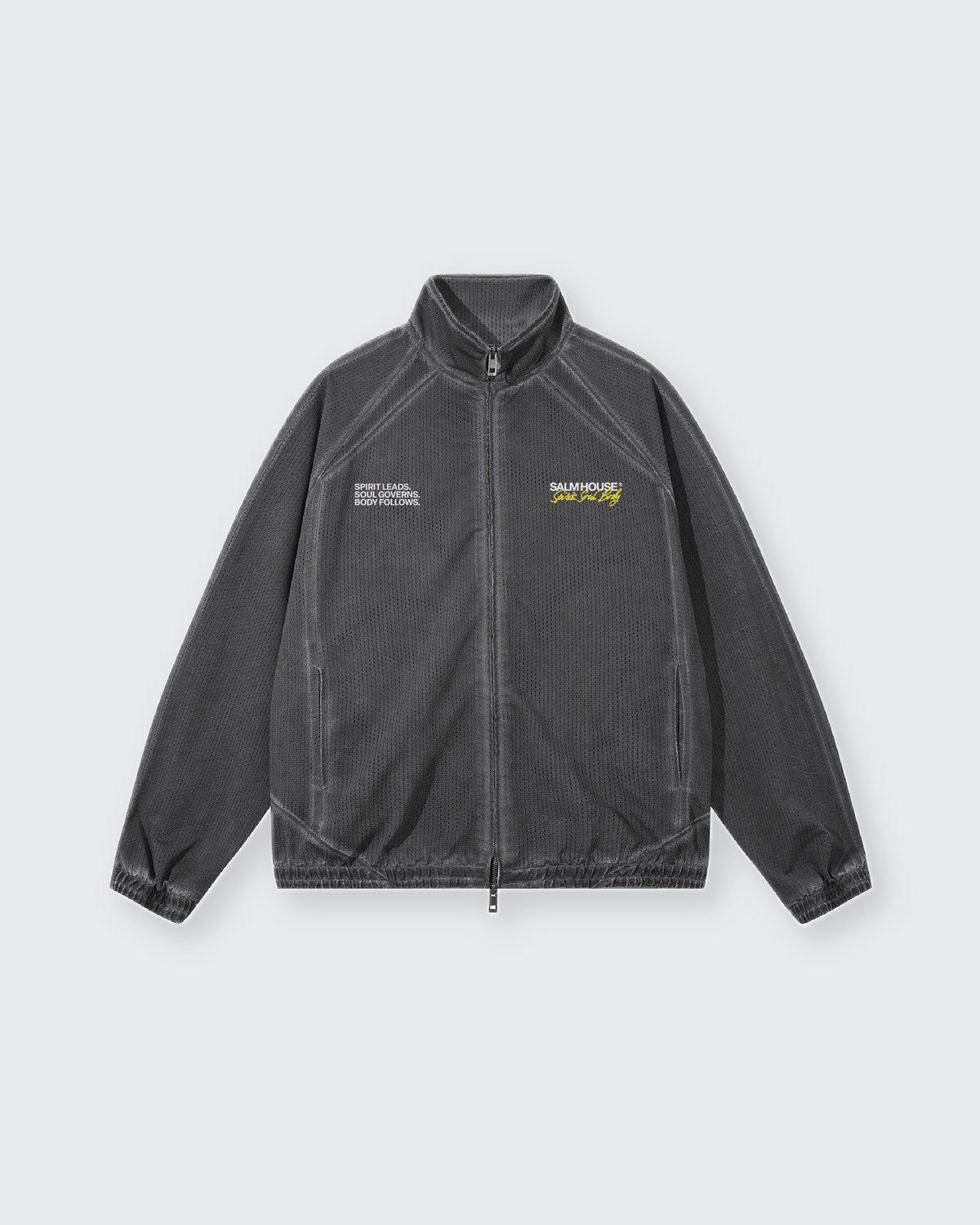 Spirit Soul Body Vintage Wash Full Zip Mesh Jacket | Salm House®
