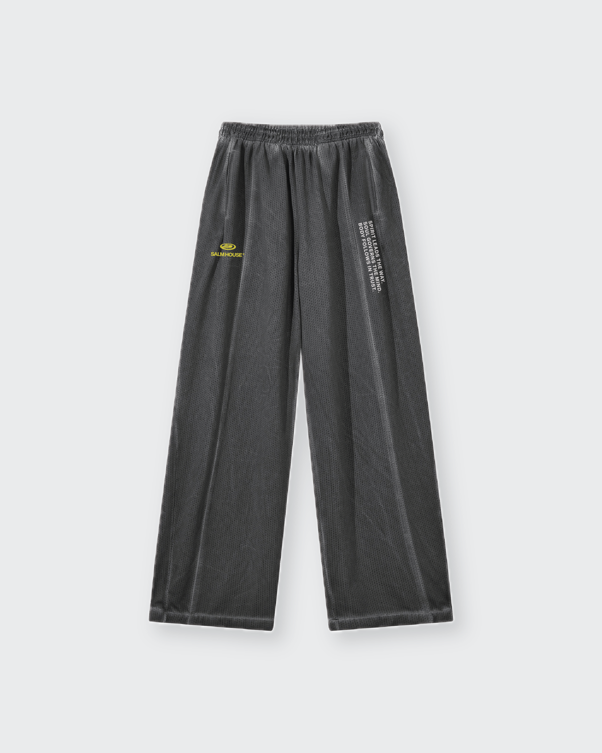 Spirit Soul Body Vintage Wash Wide Leg Mesh Sweatpants | Salm House®