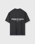 Friend of Jesus Premium Black Vintage Oversized Tee | Salm House®