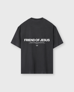 Friend of Jesus Premium Black Vintage Oversized Tee | Salm House®