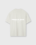 Friend of Jesus Premium Beige Vintage Oversized Tee | Salm House®