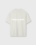 Friend of Jesus Premium Beige Vintage Oversized Tee | Salm House®