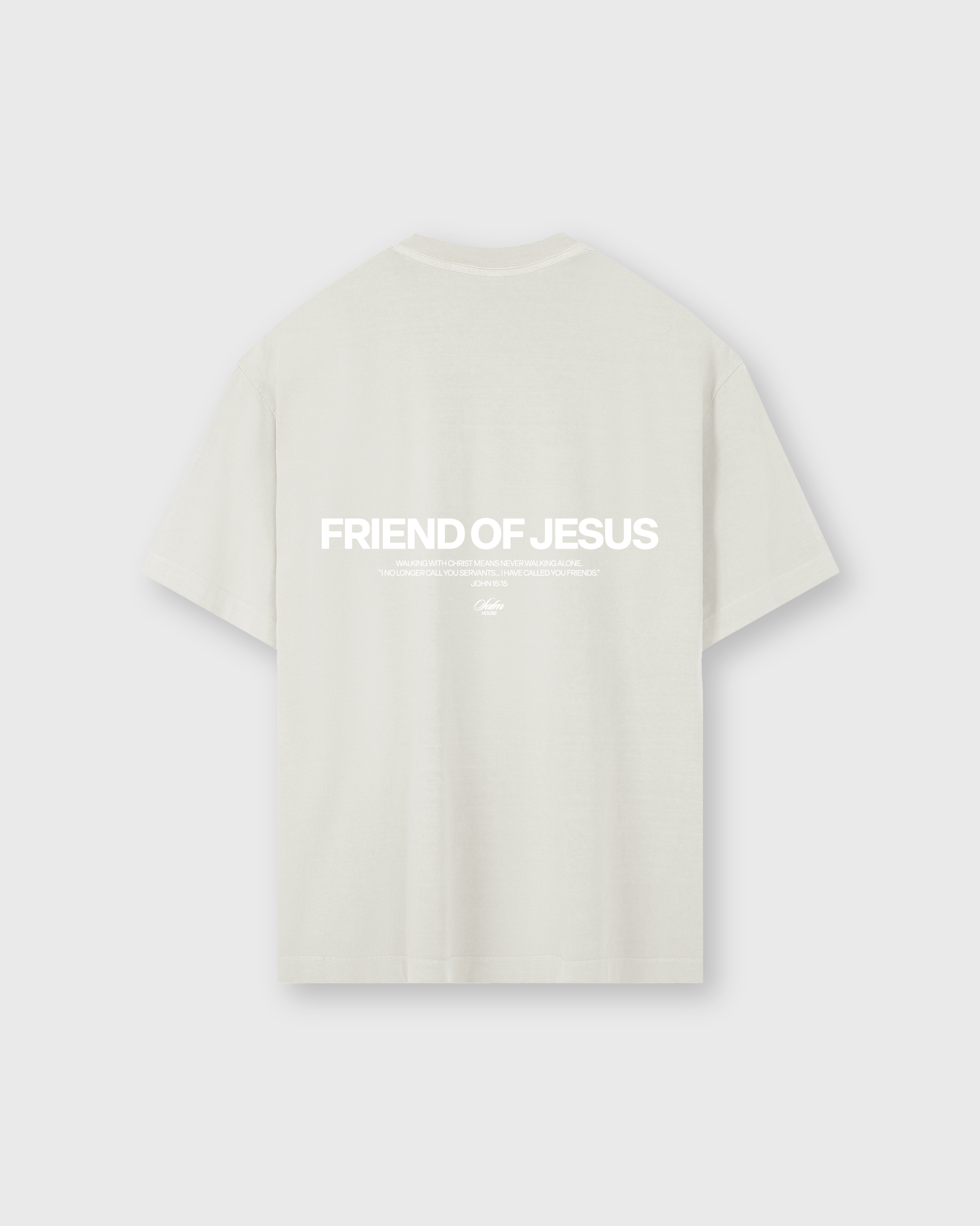 Friend of Jesus Premium Beige Vintage Oversized Tee | Salm House®