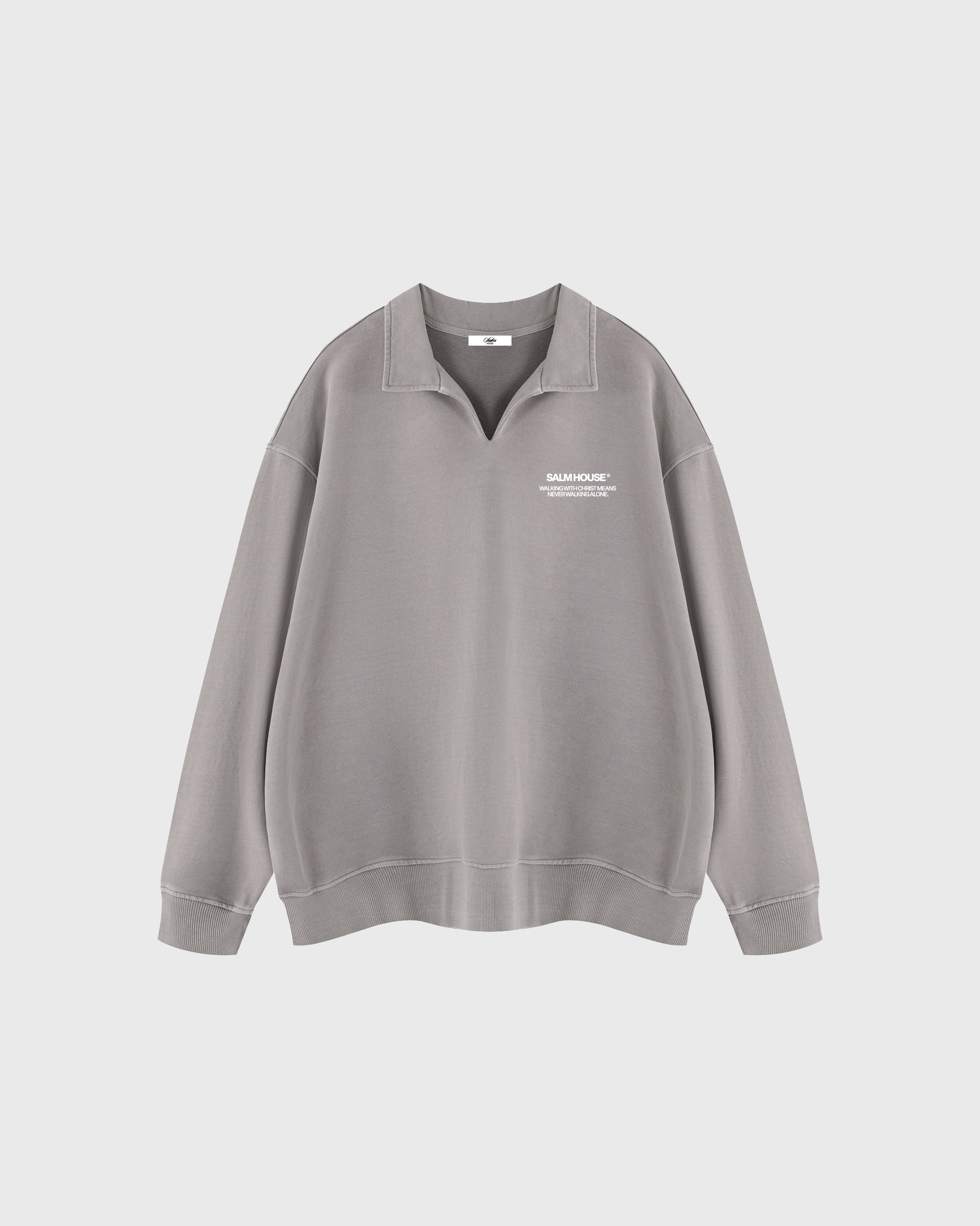 Friend of Jesus Gray Vintage Polo Sweatshirt | Salm House®