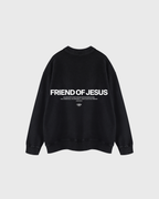 Friend of Jesus Black Vintage Polo Sweatshirt | Salm House®