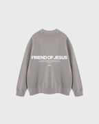 Friend of Jesus Gray Vintage Polo Sweatshirt | Salm House®