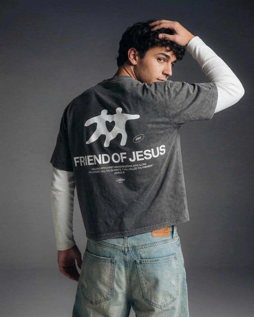 Friend of Jesus Vintage Washed Boxy Tee | Salm House®