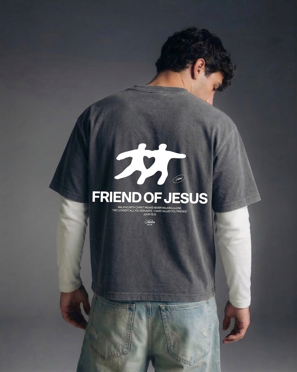Friend of Jesus Vintage Washed Boxy Tee | Salm House®