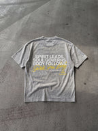 Spirit Soul Body Gray Mineral Wash Boxy Cotton T-Shirt | Salm House®