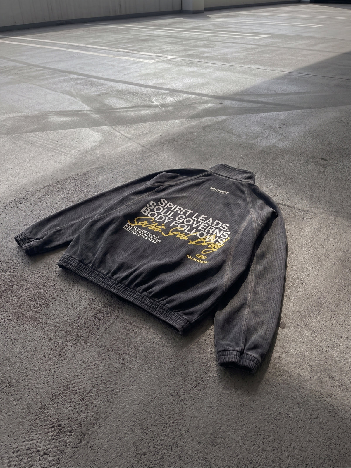 Spirit Soul Body Vintage Wash Full Zip Mesh Jacket | Salm House®