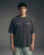 Salm House Rules Black Vintage Washed Oversized Tee | Salm House®