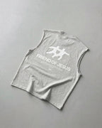 Friend of Jesus Gray Raw Edge Tank Top Loose Fit | Salm House®
