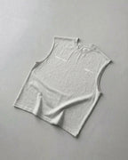 Friend of Jesus Gray Raw Edge Tank Top Loose Fit | Salm House®
