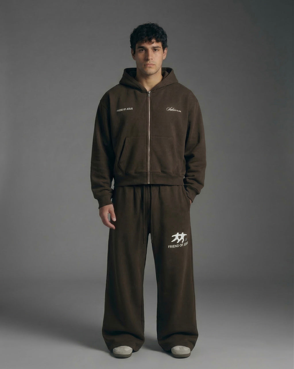 Friend of Jesus Zip-Up Boxy Hoodie | Salm House®