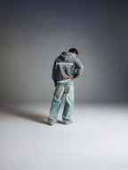 Created by God Gray Oversized Boxy Frayed Washed Hoodie | Salm House®