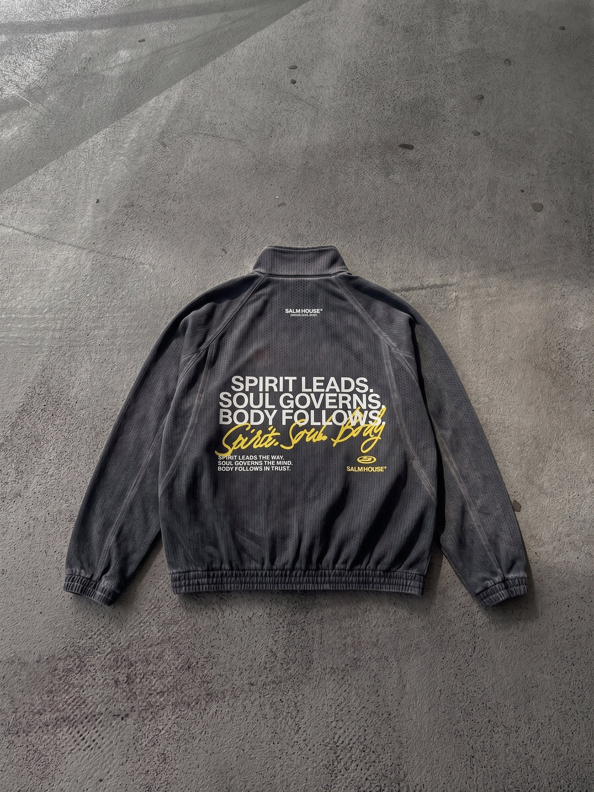 Spirit Soul Body Vintage Wash Full Zip Mesh Jacket | Salm House®
