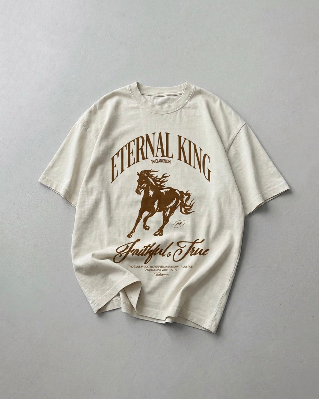 Eternal King Vintage White Oversized Tee | Salm House®