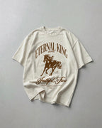 Eternal King Vintage White Oversized Tee | Salm House®