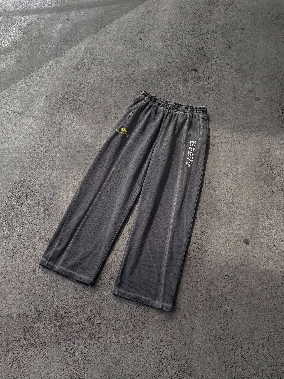 Spirit Soul Body Vintage Wash Wide Leg Mesh Sweatpants | Salm House®