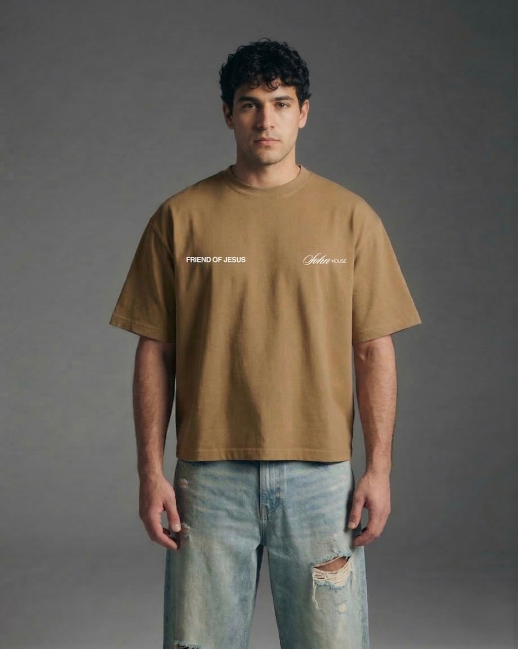 Friend of Jesus Vintage Washed Boxy Tee | Salm House®