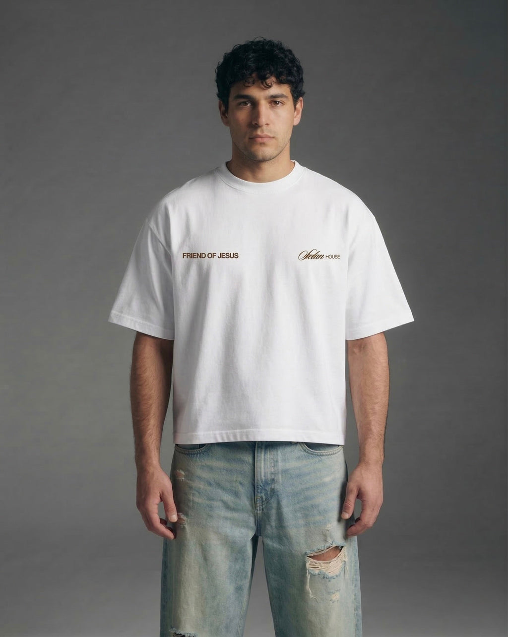 Friend of Jesus Vintage Washed Boxy Tee | Salm House®