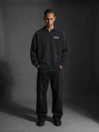 Friend of Jesus Black Vintage Polo Sweatshirt | Salm House®
